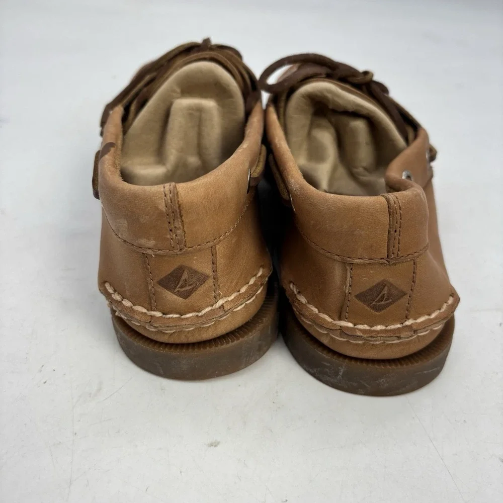 Sperry Top-Sider Leather Boat Shoes Mens 9 M Brown Slip On Loafers Mocs Dillards